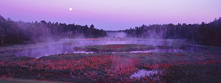 Moon Setting at Sunrise Near Itasca State Park, MN
